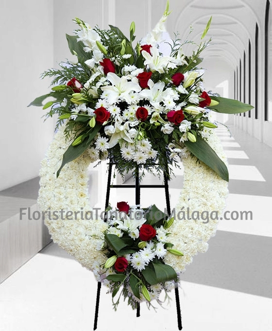 corona funeraria blanca especial