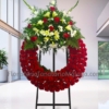 Corona Funeraria Básica Clavel Rojo